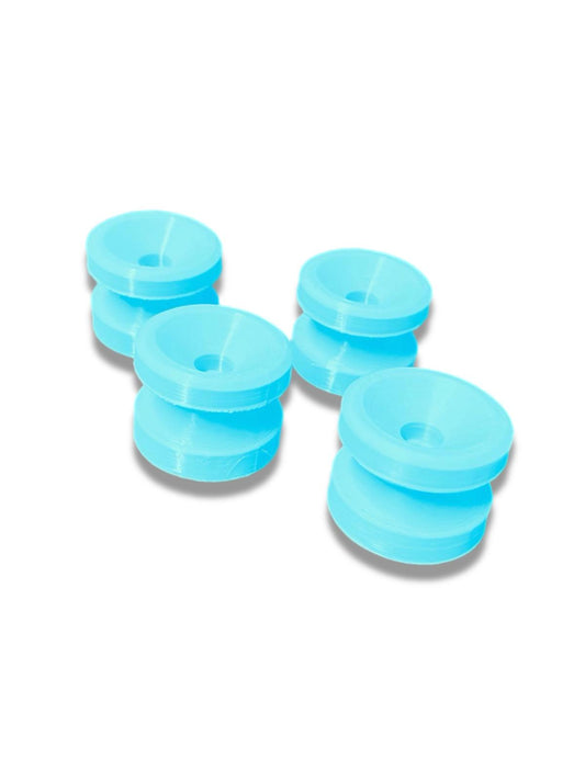 Kit di 4 Tamponi Ruota per Moto e Pit Bike – Compatibili con Tutti i Cavalletti Alzaruota Col. azzurro